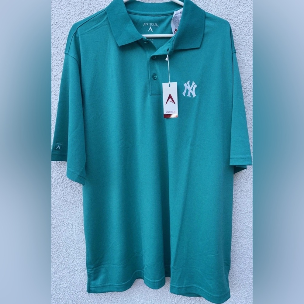 New York Yankees Antigua Men's Teal Polo with Logo